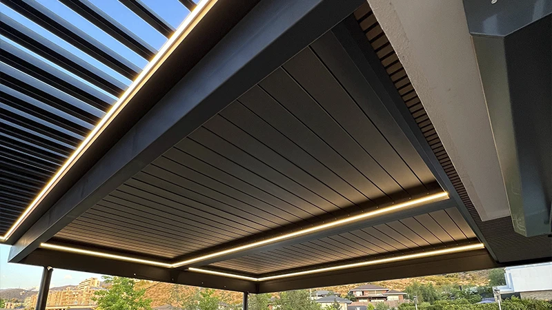 Pérgola Biotempo de aluminio con iluminación LED